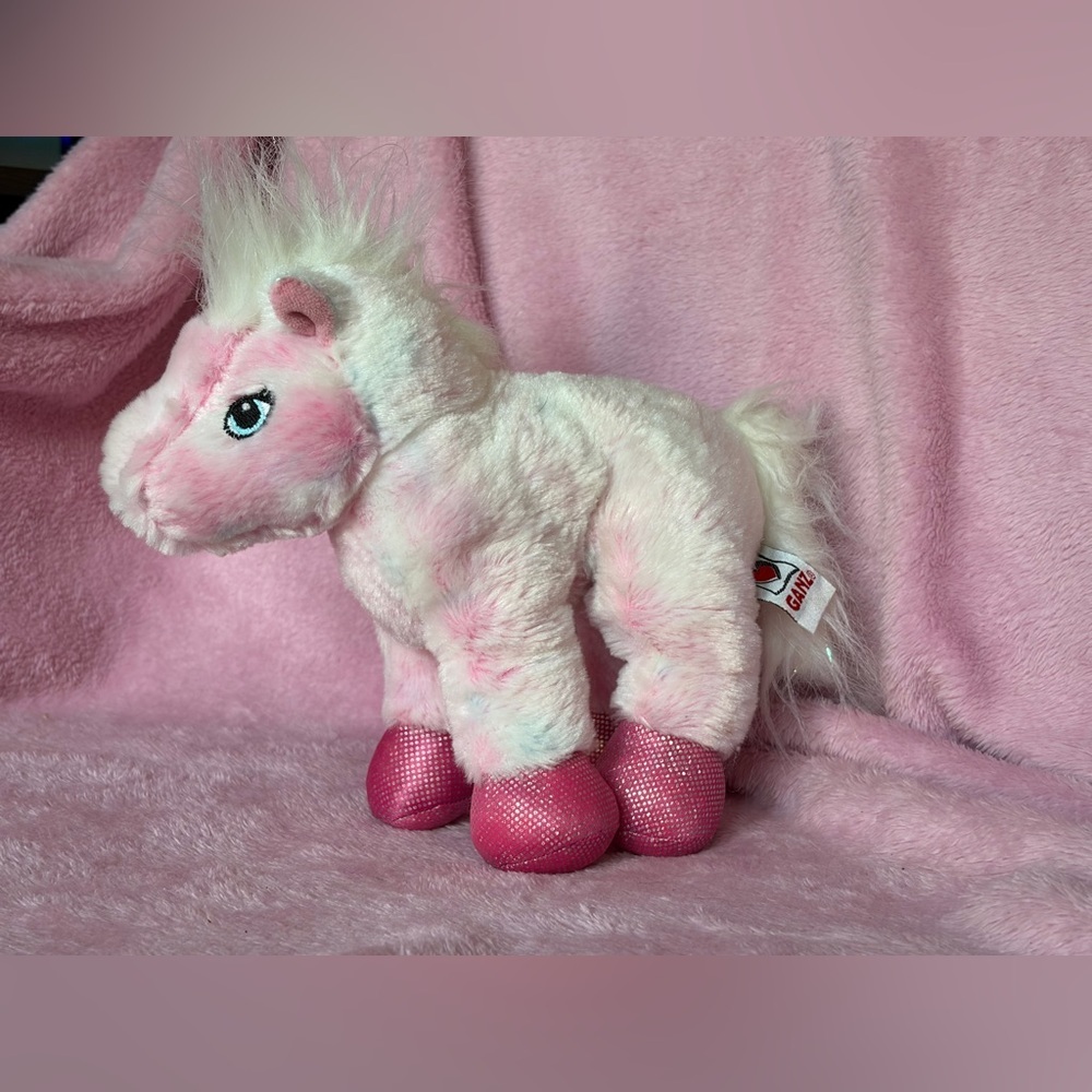 Webkinz GANZ pink horse plush